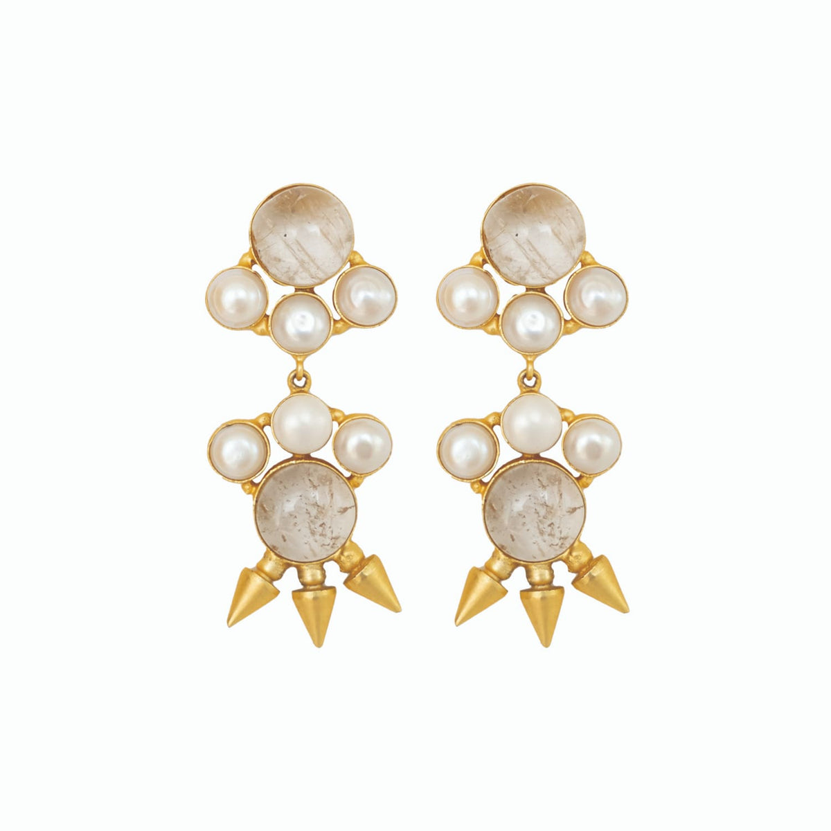 Joan Amber Quartz Dangle Earrings US