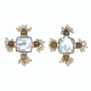 Renata Earrings Baroque Pearl Studs