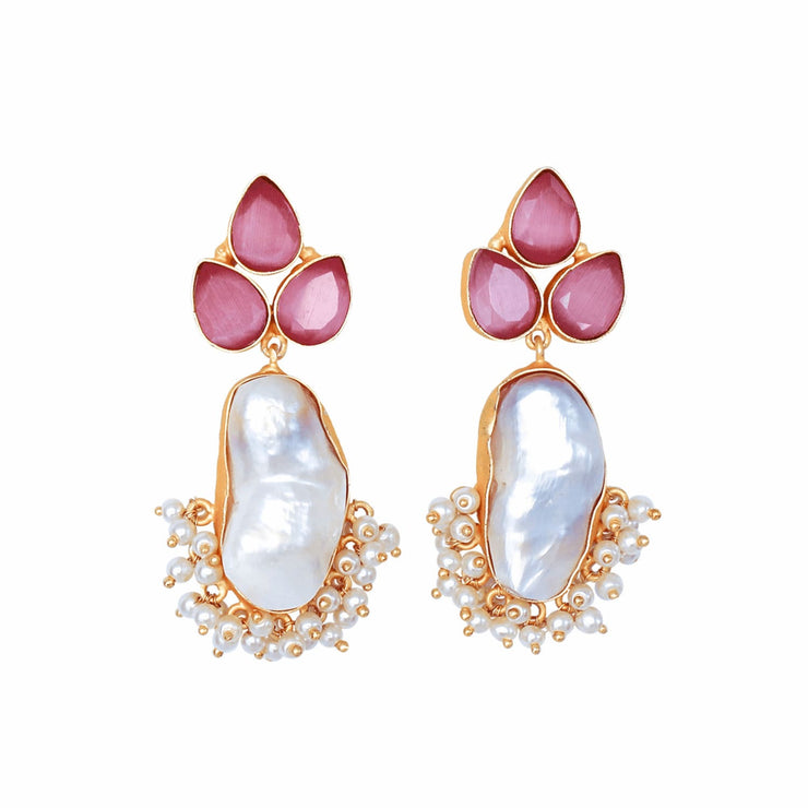 PRE ORDER I Maya Earrings Baroque Pearl Dangle Earrings