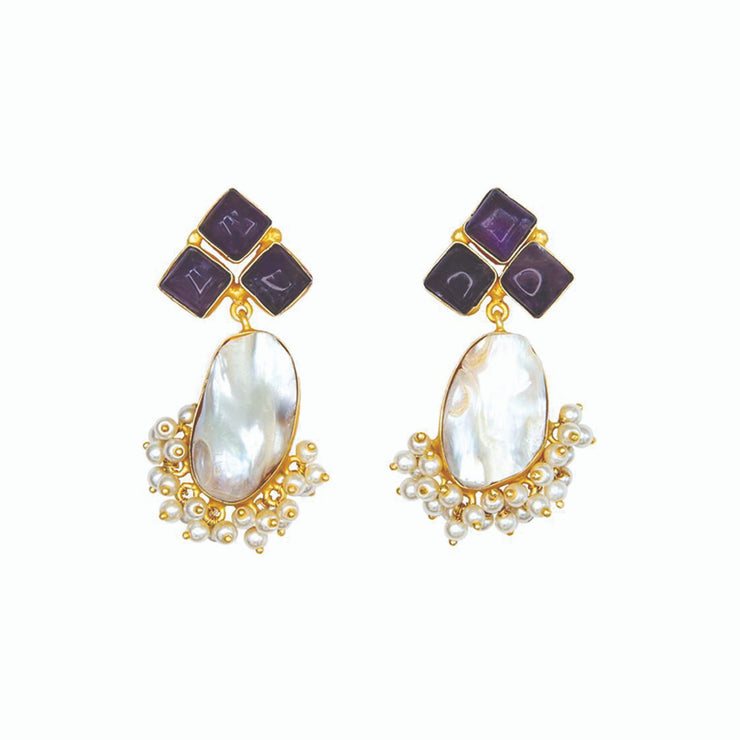 Penelope Earrings Amber