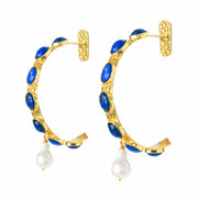 Romina Lapis Lazuli Hoop Earrings